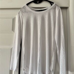Athleta white long sleeve top size medium